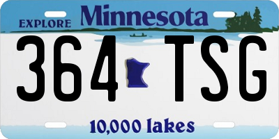 MN license plate 364TSG