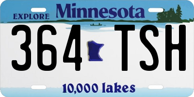 MN license plate 364TSH