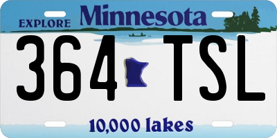 MN license plate 364TSL