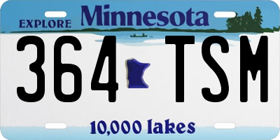 MN license plate 364TSM