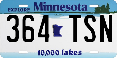 MN license plate 364TSN