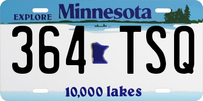 MN license plate 364TSQ