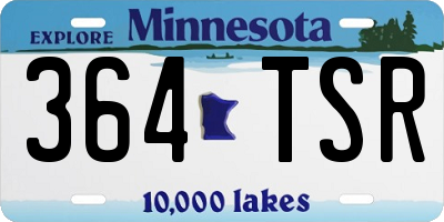 MN license plate 364TSR