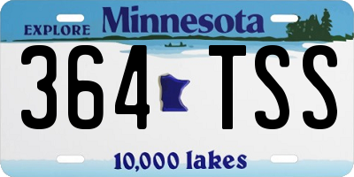 MN license plate 364TSS