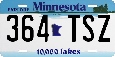 MN license plate 364TSZ