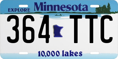 MN license plate 364TTC