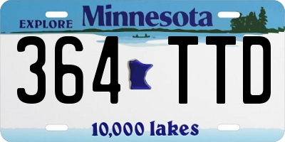 MN license plate 364TTD