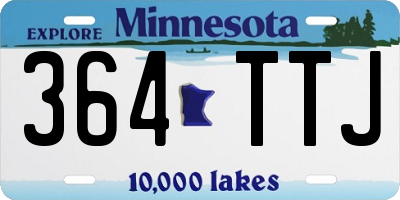MN license plate 364TTJ