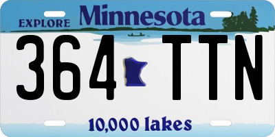 MN license plate 364TTN