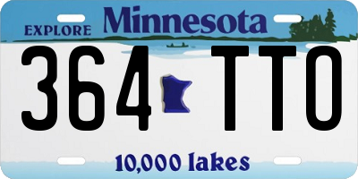 MN license plate 364TTO