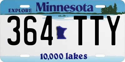 MN license plate 364TTY