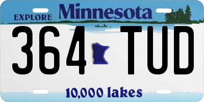 MN license plate 364TUD