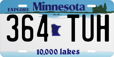 MN license plate 364TUH