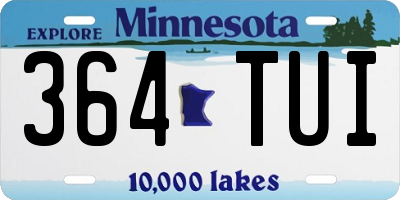 MN license plate 364TUI