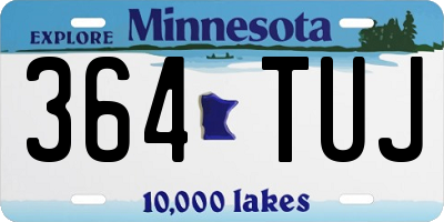 MN license plate 364TUJ