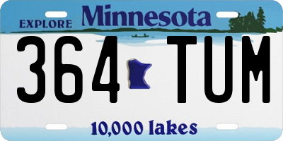 MN license plate 364TUM