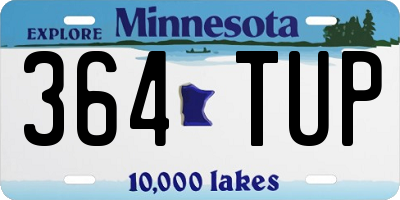 MN license plate 364TUP