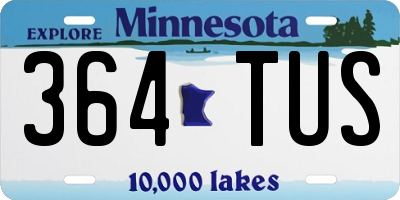 MN license plate 364TUS