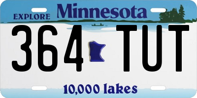 MN license plate 364TUT