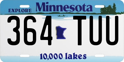 MN license plate 364TUU