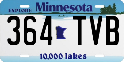 MN license plate 364TVB