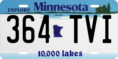 MN license plate 364TVI