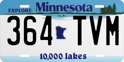 MN license plate 364TVM