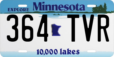 MN license plate 364TVR