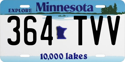 MN license plate 364TVV