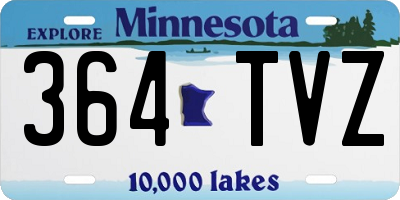 MN license plate 364TVZ