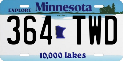 MN license plate 364TWD