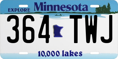 MN license plate 364TWJ