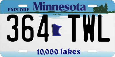 MN license plate 364TWL