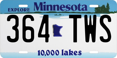 MN license plate 364TWS