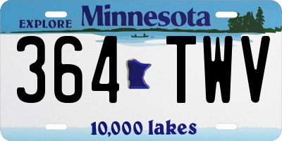 MN license plate 364TWV