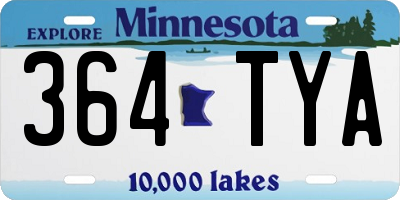 MN license plate 364TYA