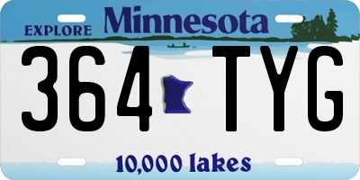 MN license plate 364TYG