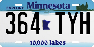 MN license plate 364TYH