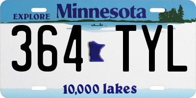MN license plate 364TYL