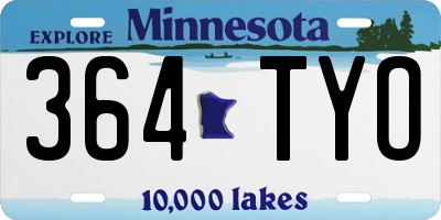 MN license plate 364TYO