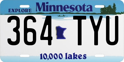 MN license plate 364TYU
