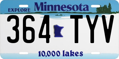 MN license plate 364TYV