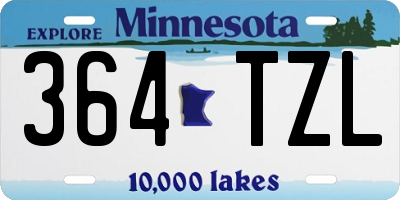MN license plate 364TZL