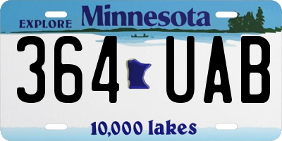 MN license plate 364UAB