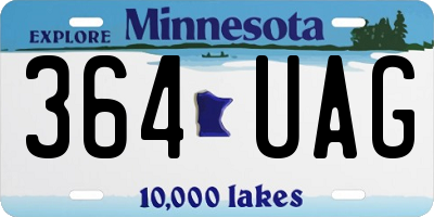 MN license plate 364UAG