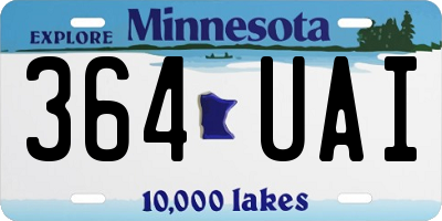 MN license plate 364UAI