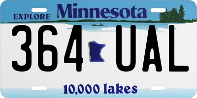 MN license plate 364UAL