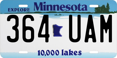 MN license plate 364UAM