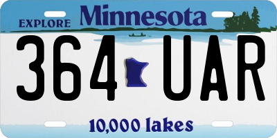 MN license plate 364UAR