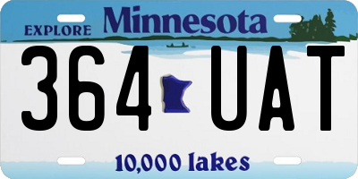 MN license plate 364UAT